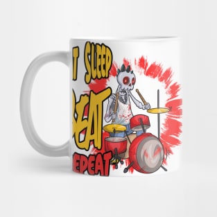 Skeleton Eat Sleep Drumming Mug